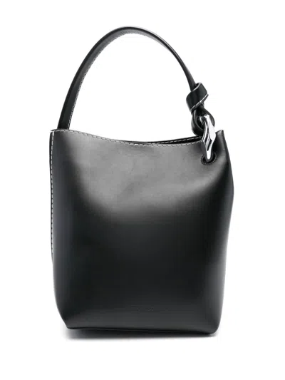 Jw Anderson J. W. Anderson Premium Full Grain Calf Leather Handbag With Elegant Design And Functional Details In Black