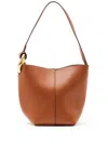 Jw Anderson Corner Bucket Bag In Brown