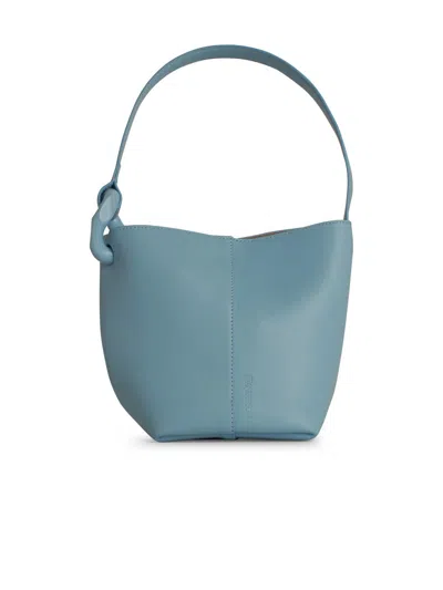 Jw Anderson 'corner' Bucket Bag In Light Blue Lear