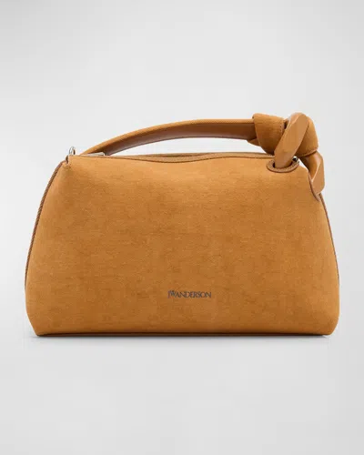 Jw Anderson Corner Canvas Top-handle Bag In Caramel