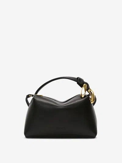Jw Anderson Chain-embellished Leather Shoulder Bag In Black