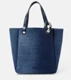 Jw Anderson Corner Large Denim Tote Bag In Blue