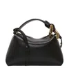 Jw Anderson Chain-embellished Leather Shoulder Bag In Black