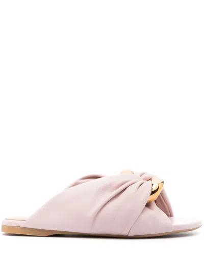 JW ANDERSON CORNER LEATHER SANDALS