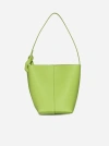 Jw Anderson Green Mini Anchor Cotton Canvas Bag In Lime