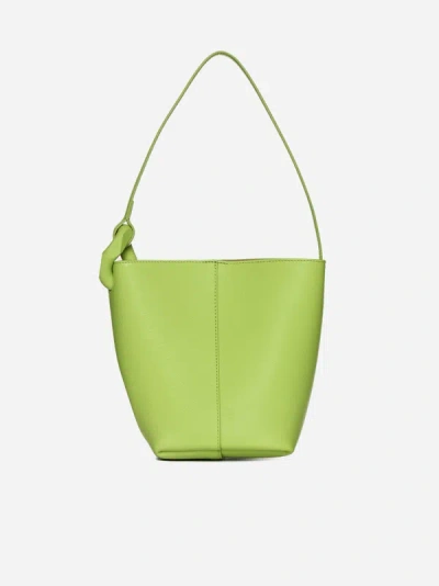 Jw Anderson Green Mini Anchor Cotton Canvas Bag In Lime