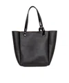 Jw Anderson Leather Corner Shopping Bag With Structured Silhouette In Black