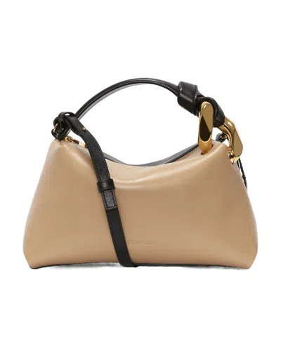 Jw Anderson Chain Leather Crossbody Bag In Nude