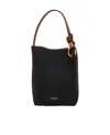 Jw Anderson Corner Logo-embroidered Bucket Bag In Black