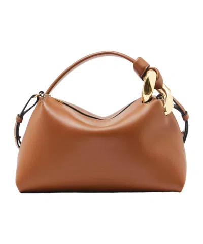 Jw Anderson Small Corner Shoulder Bag In Brown