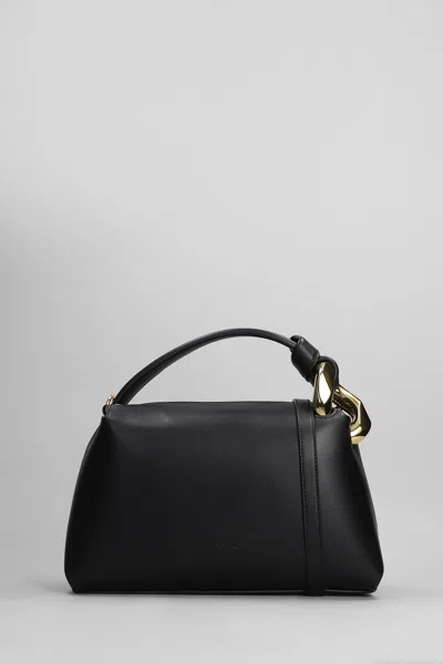 Jw Anderson Logo Debossed Corner Tote Bag In Black