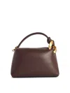 Jw Anderson Corner Small Brown Leather Bag In Brown