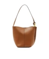 Jw Anderson Corner Bucket Bag In Brown