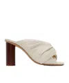 Jw Anderson Corner Twisted Pleated Detail High-heeled Sandals In White