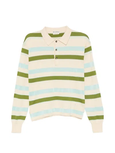 Jw Anderson Cotton And Wool Polo Shirt In Multi