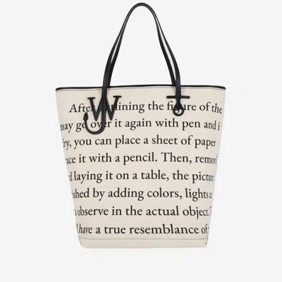 Jw Anderson Cotton Blend Anchor Shopping Bag