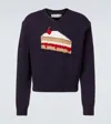 Jw Anderson Cake' Intarsia Sweater In Blue