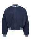 Jw Anderson Air Force Blue Cotton Bomber Jacket In Blue