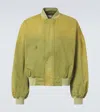 Jw Anderson Green Relaxed Cotton Bomber Jacket In Green