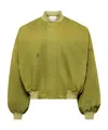 Jw Anderson Green Relaxed Cotton Bomber Jacket In Olive
