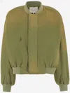 Jw Anderson Green Relaxed Cotton Bomber Jacket In Green