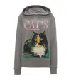 Jw Anderson Grey Cat Print Hoodie In Grey