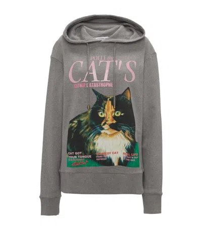 Jw Anderson J.w. Anderson Graphic Print Grey Hoodie Sweater