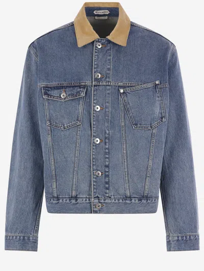 Jw Anderson Cotton Denim Jacket In Blue