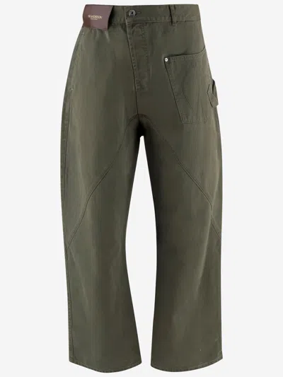 Jw Anderson Cotton Denim Jeans In Green