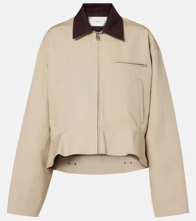 Jw Anderson Cotton Jacket In Sand