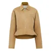Jw Anderson Beige Curved Hem Workwear Jacket