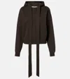 Jw Anderson Cotton Jersey Hoodie In Brown