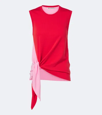 Jw Anderson Cotton Jersey Top In Pink
