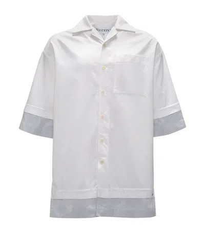 Jw Anderson Layered Cotton Shirt In White