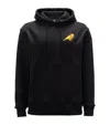 Jw Anderson Canary Cotton Jersey Hoodie In Black
