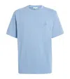 Jw Anderson Anchor Logo Embroidered Cotton T-shirt In Blue