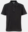 Jw Anderson Cotton Piqué Polo Shirt In Black