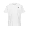 Jw Anderson Men White Crewneck T-shirt With Logo Embroidery On The Front In Cotton Man
