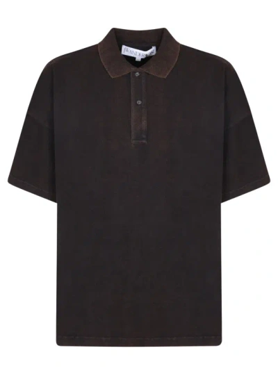 Jw Anderson Cotton Polo Shirt In Black