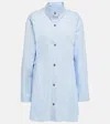 Jw Anderson Cotton Poplin Minidress In Blue
