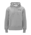 Jw Anderson Hooded Sweatshirt Drawstring Ribbed Cuffs Kangaroo Pocket In Grey