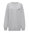 Jw Anderson Anchor Embroidery Back Print Sweatshirt In Grey