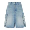 Jw Anderson Relaxed Fit Light Blue Denim Cargo Shorts