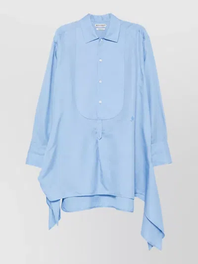 Jw Anderson Cotton Shirt Dress In Blue