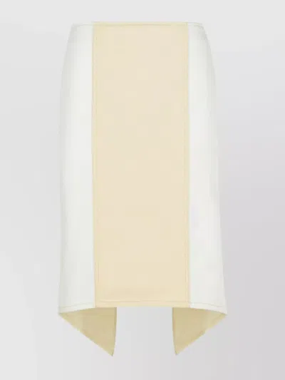JW ANDERSON COTTON SKIRT WITH LAYERED ASYMMETRIC HEM