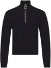 Jw Anderson Half Zipper Sweatshirt In 黑色