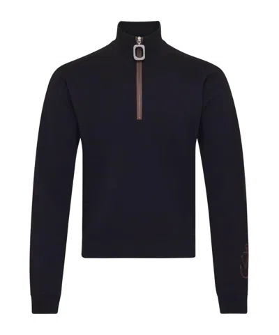 JW ANDERSON JW ANDERSON HALF ZIPPED SWEATSHIRT