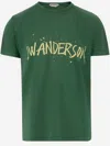 Jw Anderson Cotton T-shirt With Logo In Green
