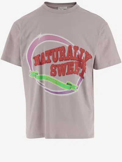 Jw Anderson Naturally Sweet Cotton T-shirt In Purple