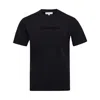 Jw Anderson Men Black Crewneck T-shirt With Logo Lettering Embroidery On The Front In Cotton Man
